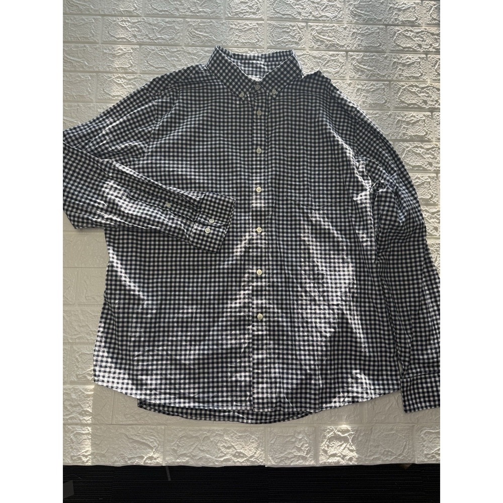 Goodfellow & Co Mens Blue Check Long Sleeve Button Down Shirt Size 2XL XXL